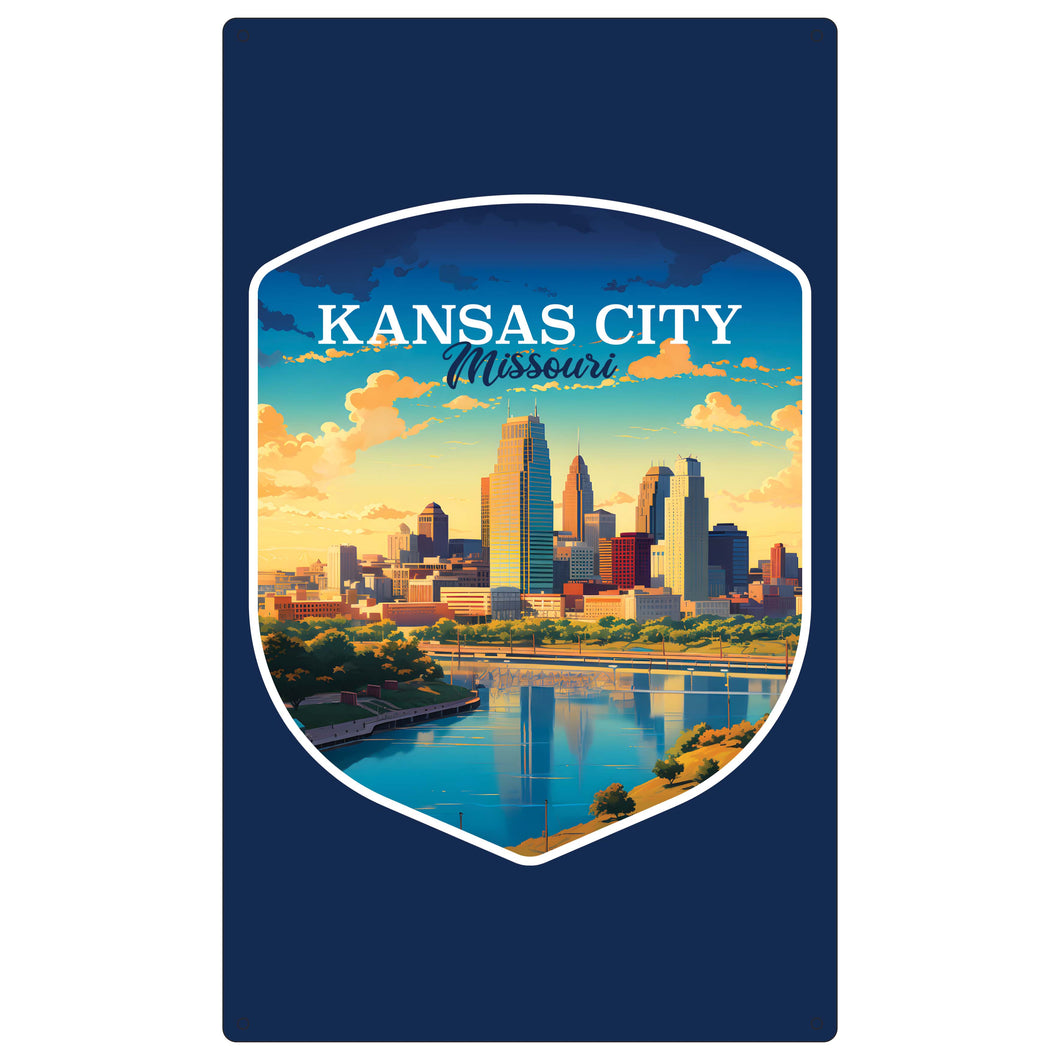 Kansas City Missouri Design A Souvenir Metal Sign 9 x 15