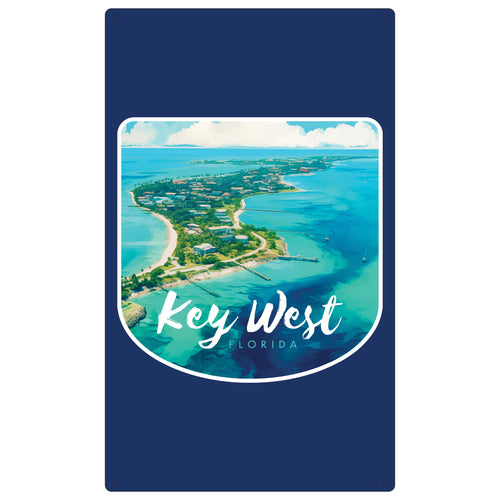 Key West Florida Design A Souvenir Metal Sign 9 x 15 