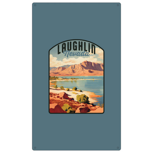 Laughlin Nevada Design B Souvenir Metal Sign 9 x 15