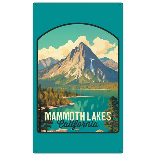 Mammoth Lakes California Design A Souvenir Metal Sign 9 x 15 