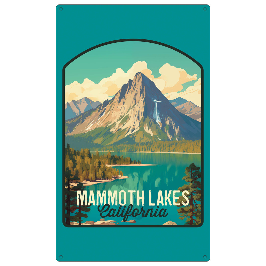 Mammoth Lakes California Design A Souvenir Metal Sign 9 x 15 