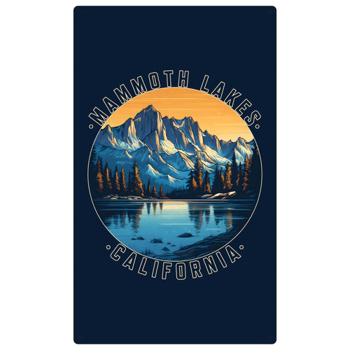 Mammoth Lakes California Design B Souvenir Metal Sign 9 x 15 