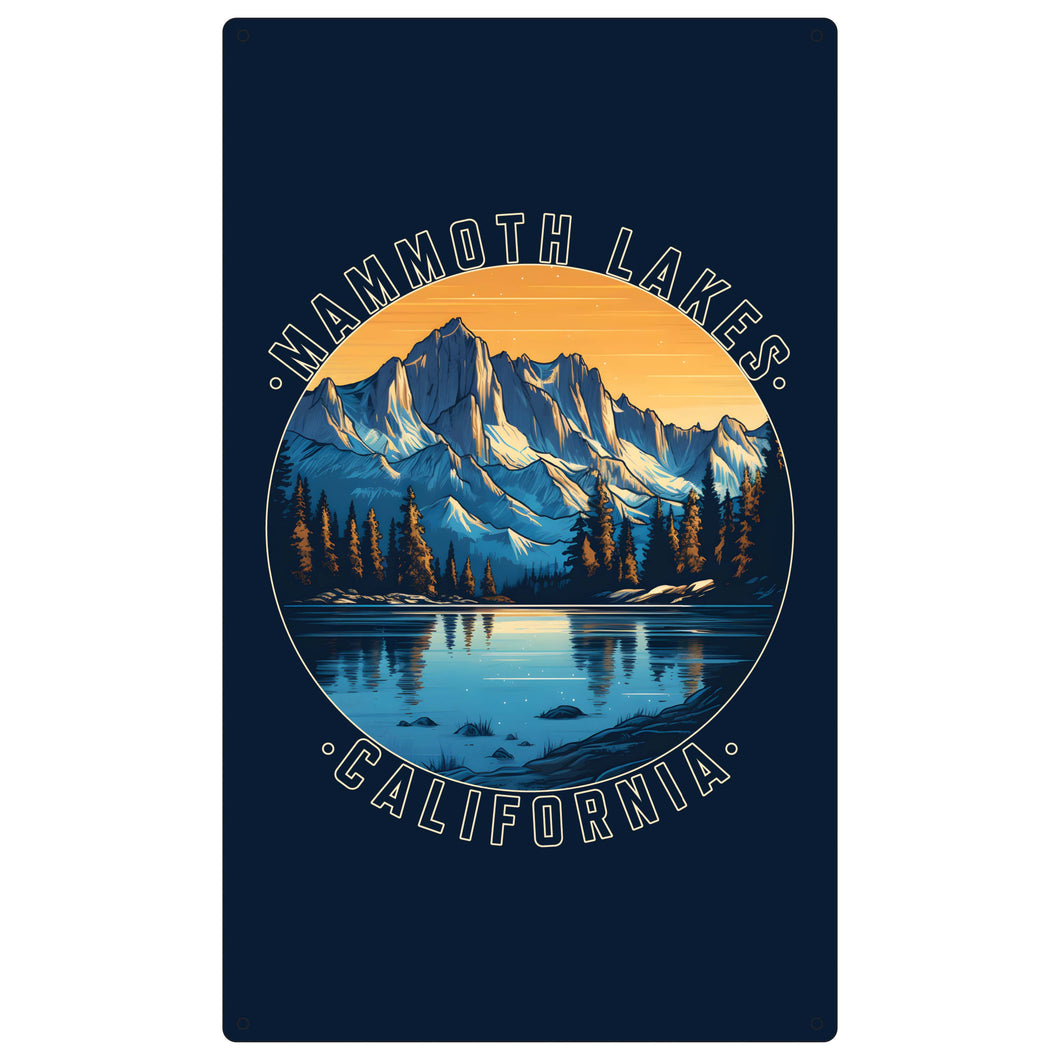 Mammoth Lakes California Design B Souvenir Metal Sign 9 x 15 