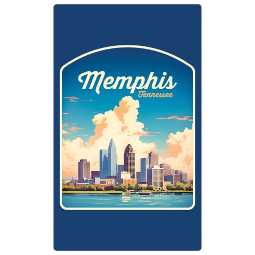 Memphis Tennessee Design A Souvenir Metal Sign 9 x 15