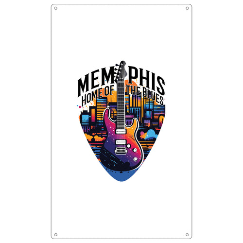 Memphis Tennessee Design B Souvenir Metal Sign 9 x 15