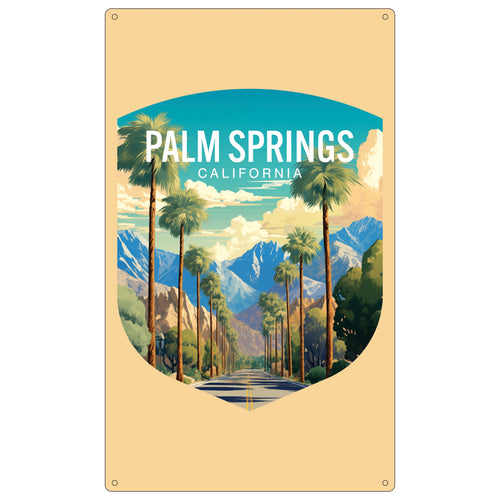 Palm Springs California Design A Souvenir Metal Sign 9 x 15 