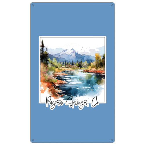 Pagosa Springs Colorado Design A Souvenir Metal Sign 9 x 15