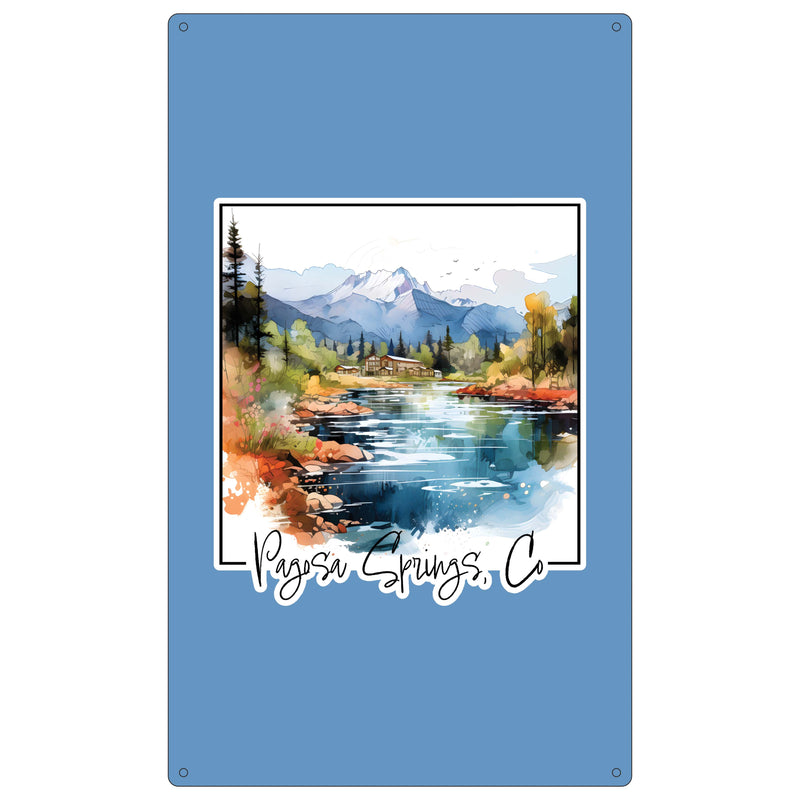 Pagosa Springs Colorado Design A Souvenir Metal Sign 9 x 15