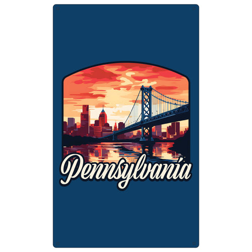 Pennsylvania Design A Souvenir Metal Sign 9 x 15 