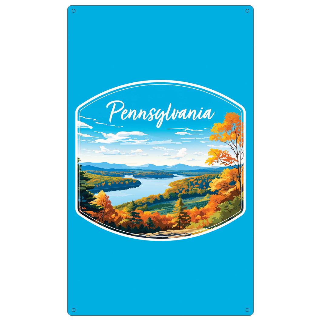 Pennsylvania Design C Souvenir Metal Sign 9 x 15 