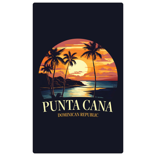 Punta Cana Dominican Republic Design E Souvenir Metal Sign 9 x 15 