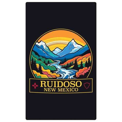 Ruidoso New Mexico Design B Souvenir Metal Sign 9 x 15 