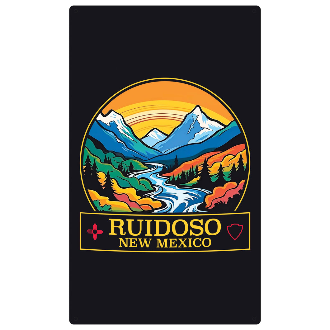 Ruidoso New Mexico Design B Souvenir Metal Sign 9 x 15 