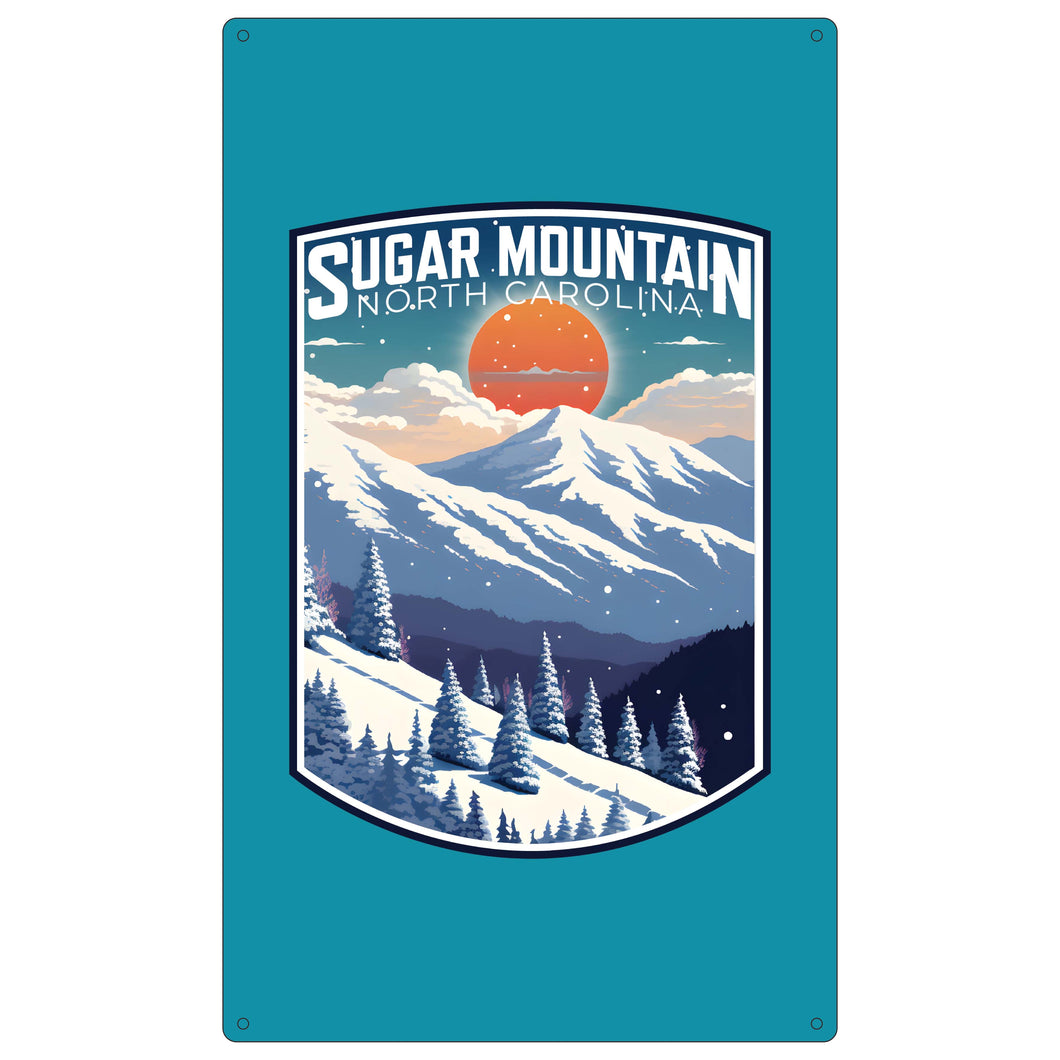 Sugar Mountain North Carolina Design A Souvenir Metal Sign 9 x 15 