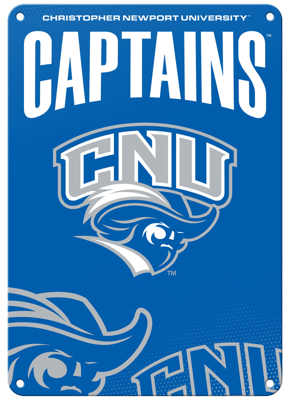 Christopher Newport Captains 7"x10" College Wall Decor Metal Sign – Officially Licensed Product 
