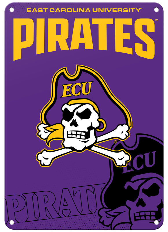 East Carolina Pirates Officially Licensed College Wall Décor Metal Sign – Select Your Size 7 x 10-Inches