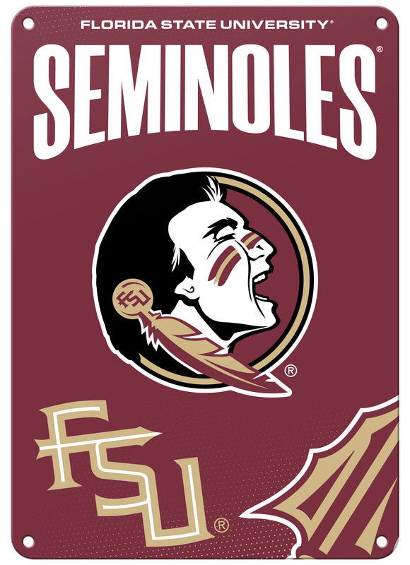 Florida State Seminoles 7"x10" College Wall Decor Metal Sign – Officially Licensed Product 