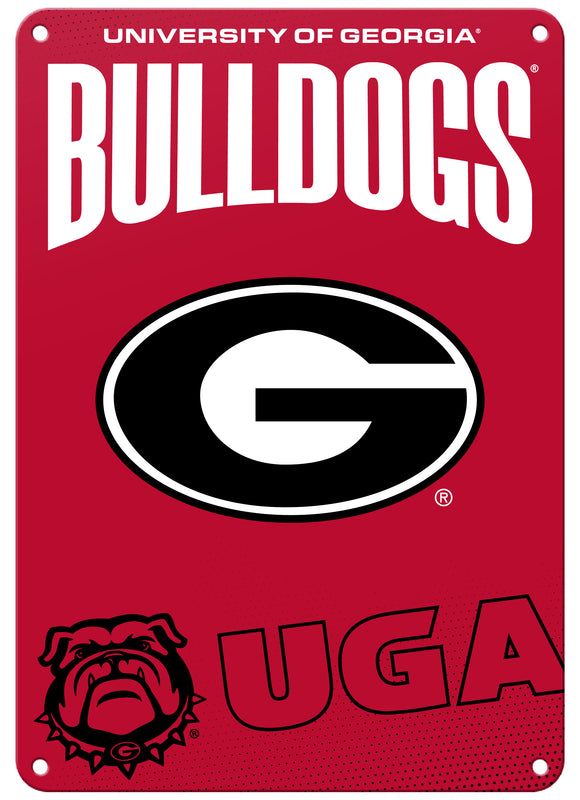 Georgia Bulldogs 7"x10" College Wall Decor Metal Sign – Officially Licensed Product 