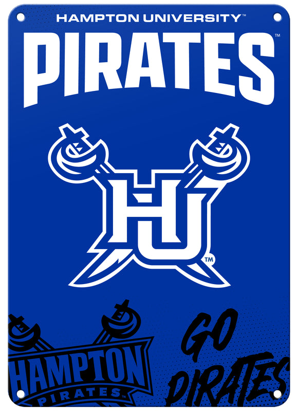 Hampton University 7"x10" College Wall Decor Metal Sign – Officially Licensed Product 