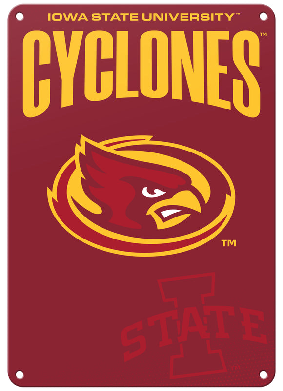 Iowa State Cyclones 7"x10" College Wall Decor Metal Sign – Officially Licensed Product 