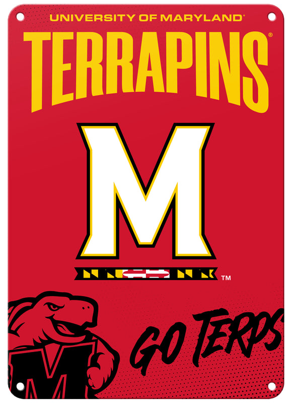 Maryland Terrapins 7"x10" College Wall Decor Metal Sign – Officially Licensed Product 