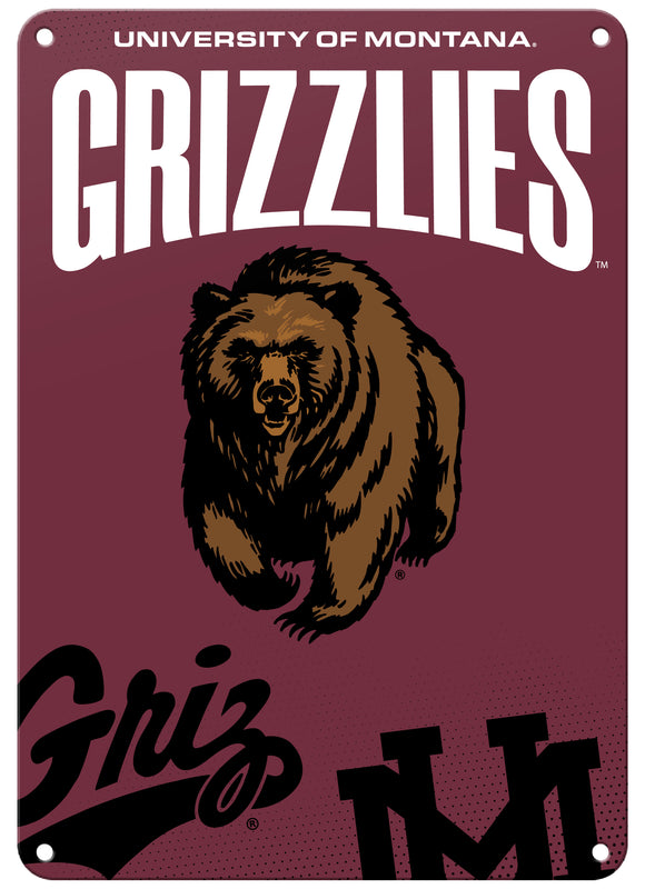 Montana University Officially Licensed College Wall Décor Metal Sign – Select Your Size 7 x 10-Inches