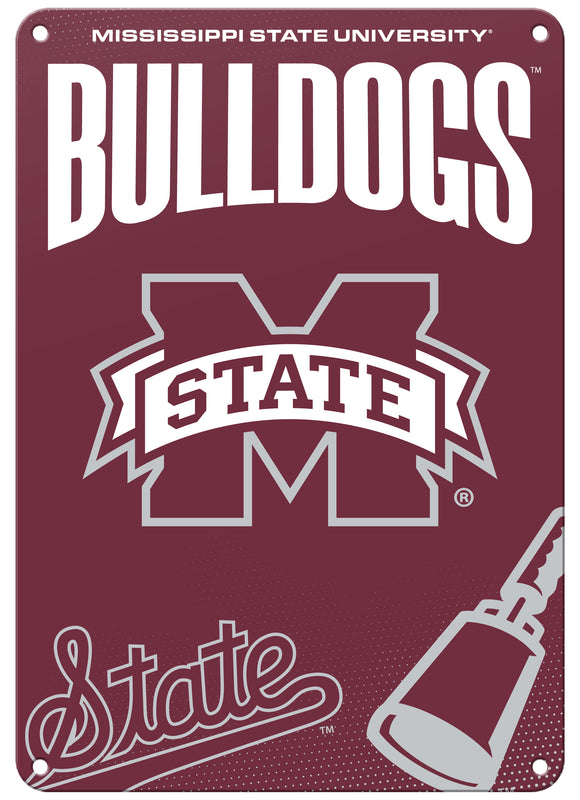 Mississippi State Bulldogs 7"x10" College Wall Decor Metal Sign – Officially Licensed Product 