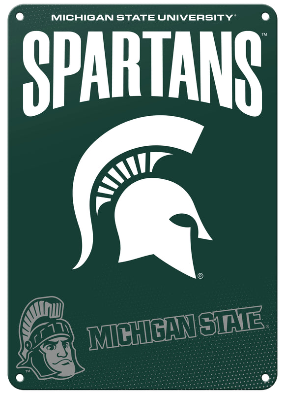 Michigan State Spartans 7"x10" College Wall Decor Metal Sign – Officially Licensed Product 
