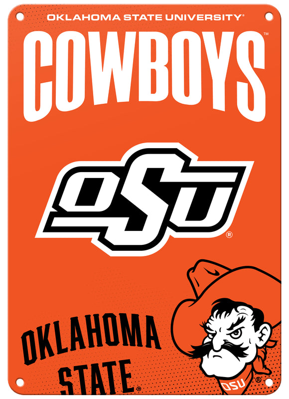 Oklahoma State Cowboys 7"x10" College Wall Decor Metal Sign – Officially Licensed Product 