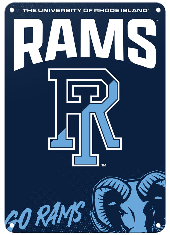 Rhode Island University 7"x10" College Wall Decor Metal Sign – Officially Licensed Product 