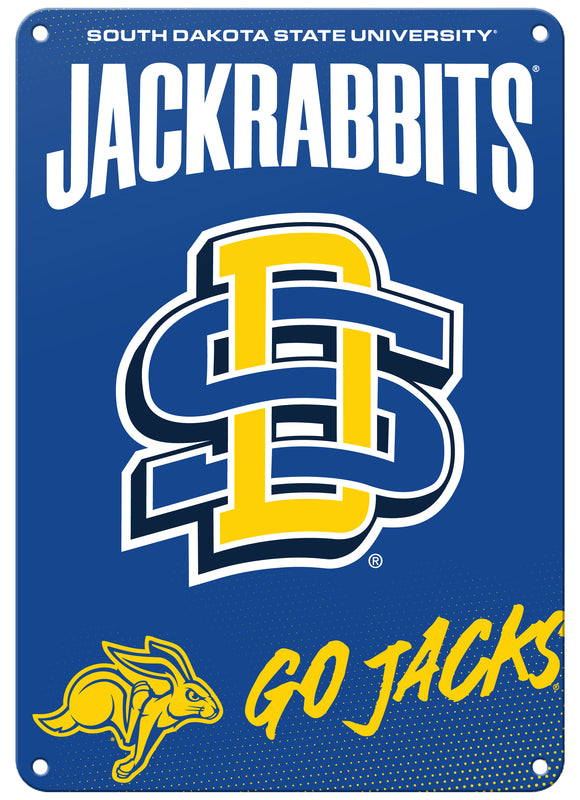South Dakota State Jackrabbits 7"x10" College Wall Decor Metal Sign – Officially Licensed Product 