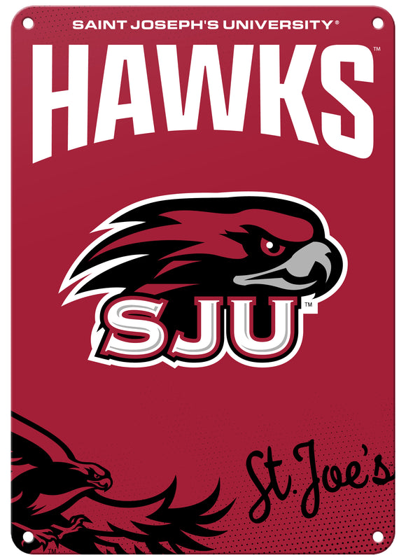 Saint Joseph's University Hawks Officially Licensed College Wall Décor Metal Sign – Select Your Size 7 x 10-Inches
