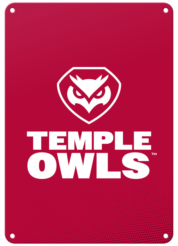 Temple University 7"x10" College Wall Decor Metal Sign – Officially Licensed Product 