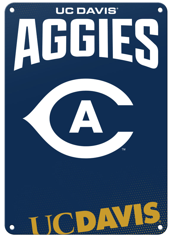 UC Davis Aggies Officially Licensed College Wall Décor Metal Sign – Select Your Size 7 x 10-Inches