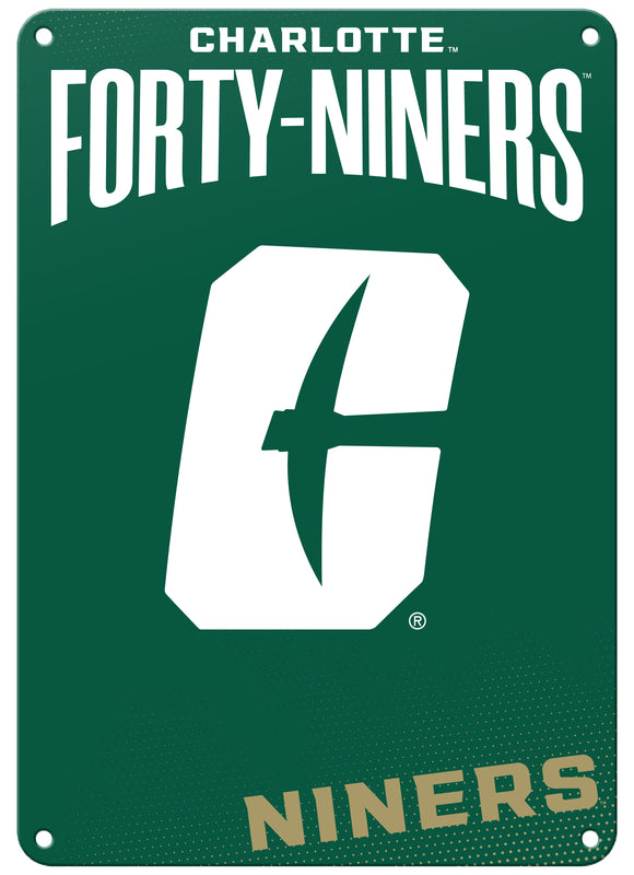 North Carolina Charlotte Forty-Niners Officially Licensed College Wall Décor Metal Sign – Select Your Size 7 x 10-Inches