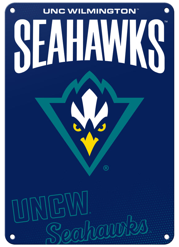 North Carolina Wilmington Seahawks Officially Licensed College Wall Décor Metal Sign – Select Your Size 7 x 10-Inches