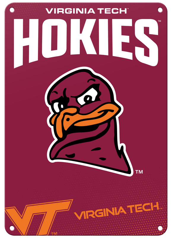 Virginia Tech Hokies 7"x10" College Wall Decor Metal Sign – Officially Licensed Product 
