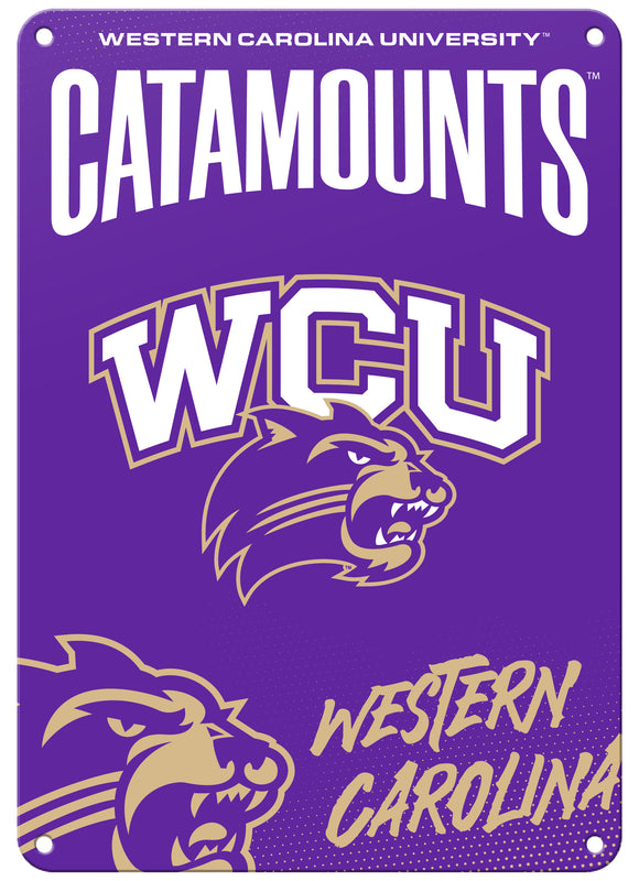 Western Carolina University Officially Licensed College Wall Décor Metal Sign – Select Your Size 7 x 10-Inches