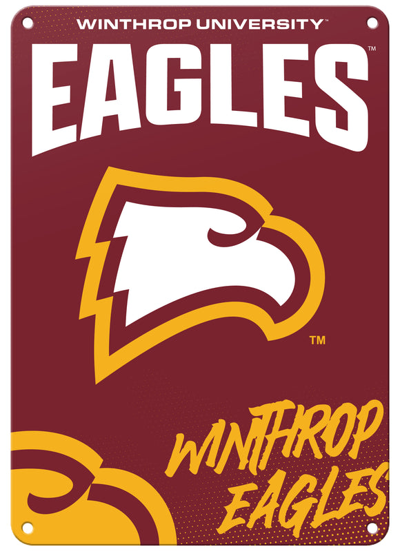 Winthrop University Officially Licensed College Wall Décor Metal Sign – Select Your Size 7 x 10-Inches
