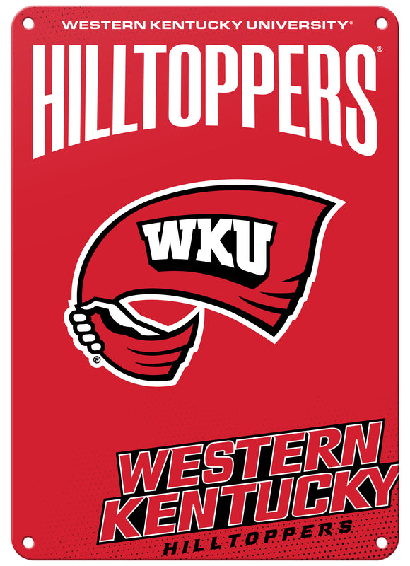 Western Kentucky Hilltoppers 7"x10" College Wall Decor Metal Sign – Officially Licensed Product 