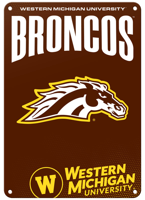 Western Michigan University 7"x10" College Wall Decor Metal Sign – Officially Licensed Product 