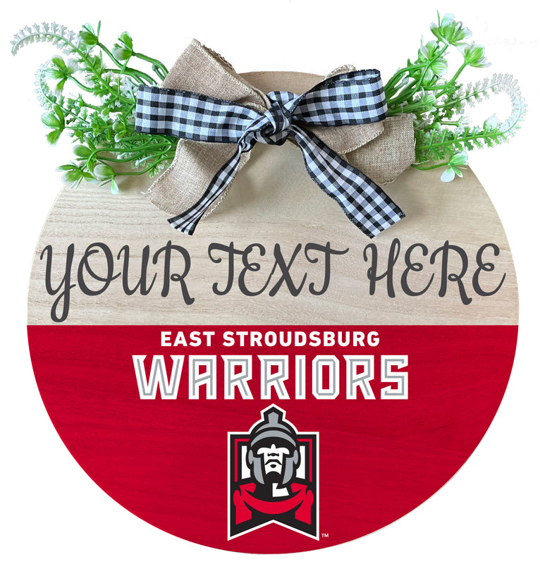 East Stroudsburg University Wooden Wreath Welcome Sign Officially Licensed Collegiate Product 