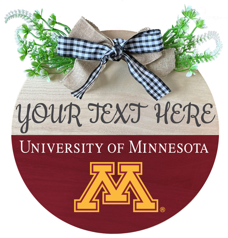 Minnesota Gophers Wooden Wreath Welcome Sign Officially Licensed Collegiate Product 
