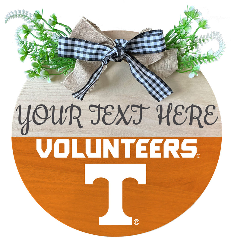 Tennessee Knoxville Wooden Wreath Welcome Sign Officially Licensed Collegiate Product 