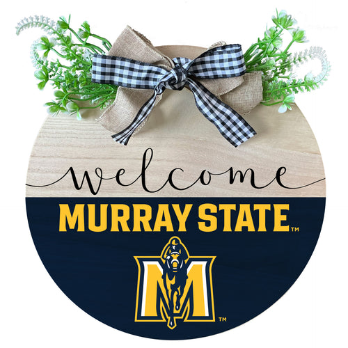 Murray State University Wooden Wreath Welcome Sign Officially Licensed Collegiate Product Single