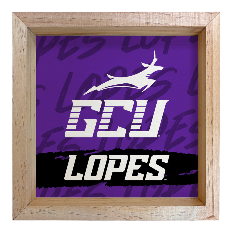 Grand Canyon University Lopes Officially Licensed 8.75"x 8.75" Wood Sign with frame Logo