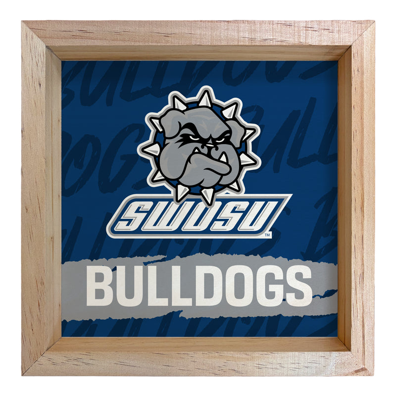 Southwestern Oklahoma State University Officially Licensed 8.75"x 8.75" Wood Sign with frame Logo