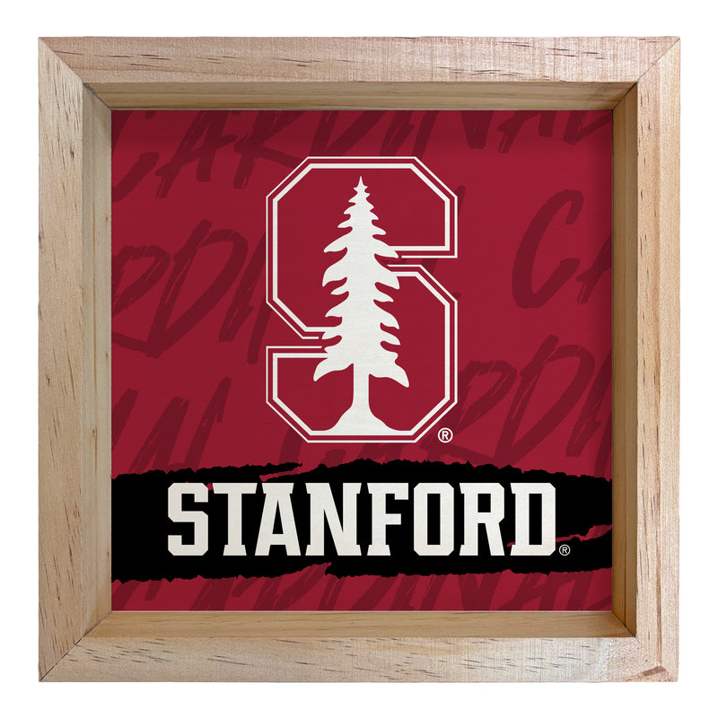 Stanford University Officially Licensed 8.75"x 8.75" Wood Sign with frame Logo