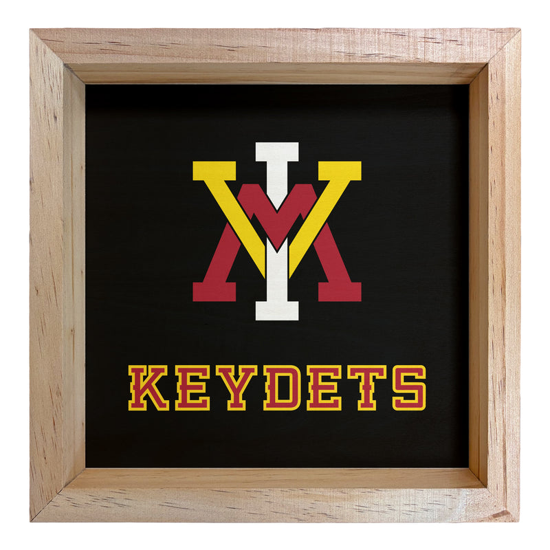 VMI Keydets Officially Licensed 8.75"x 8.75" Wood Sign with frame Logo