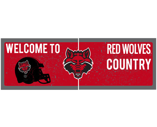 Arkansas State Wood sign with frame Officially Licensed Collegiate Product 